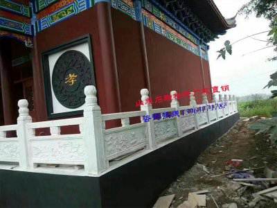 寺院大殿漢白玉石欄桿/護欄（編號060）